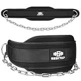 Seektop Dip Belt With 38" Chain for Weightlifting, Dips, Pull Ups & Squats