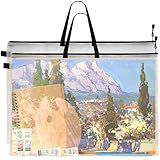 Sibosen 24 x 36 Inch Art Portfolio Case Art Portfolio Bag Large Posters Storage Bag Portfolios Bags with Zipper and Handle Portfolio Folder for Artwork Artist Supply Organizer and Zipp（2PCS