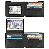 HIMI Wallet for Men-Genuine Leather RFID Blocking Bifold Stylish Wallet With 2 ID Window (Vintage Black)