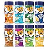 Kernel Season's Popcorn Seasoning Full Size Jars Variety Pack, Retail Sizes (Pack of 8)