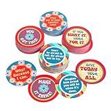 Really Good Stuff Classroom Go for It Chips – Set of 100 with 50 Unique Messages – Encourage Positive Feelings & Confidence –Social-Emotional Learning – SEL for The Home and Classroom