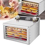 400W Commercial Food Dryer Machine with 6-18 Layers, Timer Control, Temperature Range 35-90℃, 6-Inch Fan for Fruits, Vegetables, Meat (6 Layers)