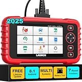 LAUNCH OBD2 Scanner CRP123X Elite, 2025 Lifetime Free WiFi Update scan Tool, FCA SGW, SAS Calibration/Throttle/Brake/BMS/D-P-F/Oil Reset/ABS bleeding, Multi Systems Car Scanner, Battery Test, Auto VIN