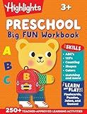 Preschool Big Fun Workbook: Preschool Learning Workbook with Over 250 Practice Games and Puzzles for PreK Math, Writing, Shapes and More Activities