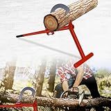 FEBTECH Wood Log Lifter Timber Jack 48" - Carbon Steel Forestry Tool with Rubber Grip & Adjustable Hook - Logging Tools and Equipment for Wood Workers, Loggers, Sawyers & Firewood Enthusiasts