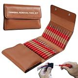 SZDTCF 48 Pcs Terminal Removal Tools with Leather Case, Depinning Tool Kit