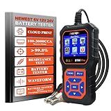 BT60 Pro Acclope Car Battery Tester with Cloud Printing 100-3000 CCA 6V 12V 24V AGM Lithium Gel Battery Checker Automotive Alternator Digital Analyzer Charging Cranking System Vehicles Truck Home-use