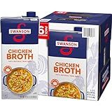 SWANSON S 100% Natural Chicken Broth, 32 oz Carton (6 Pack)