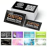 Custom Business Cards Personalized with Logo QR Code Waterproof 300gsm Matte Finish 2"x3.5" Business Cards Customizable Double-sided 100/200/500/1000 Pack