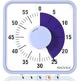Secura 7.5 Inch Visual Timer, 60 Minute Oversize Visual Countdown Timer for Kids and Adults, Durable Mechanical Time Management Tool (Violet)