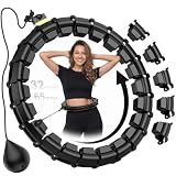 Plus Size Weighted Hula Infinity Fitness Detachable Hoop 65 Inch, 32 Knots