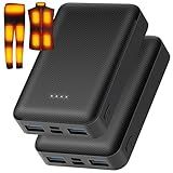 CYCYHEAT 2Pcs 10000mAh Battery Pack for Heated Vest Jacket Coat Pants and Heating Underwear, 5V2A Heated Clothing Replacement Battery Pack