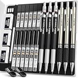 Nicpro 6PCS Art Mechanical Pencil Set, 0.5/0.7/0.9/2mm Point