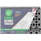 The Superior Register - Simple Account Tracker - Big Checkbook Register & Financial Ledger - Debit Card Register - Bank Register - 1 Pack, Black, Wide Edition