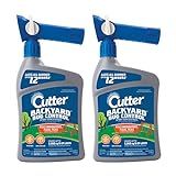 Cutter Backyard Bug Control Spray Concentrate (2 Pack), Kills Mosquitoes, Fleas & Listed Ants, 32 fl Ounce