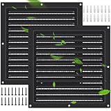 2 Pcs Aluminum Attic Vent 10" X 10" Shed Vents Gable Vents for Houses Wall Vent with Screen Vent Covers for Home Garage Attic Ceiling, Boost Ventilation and Guard Against Moisture
