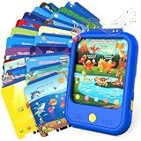 Qiaojoy Kids Learning Tablet Educational Learning Pad for Toddlers 2-5 to Learn Alphabets, Numbers, Foods, Time, Music, Talking Cards for Toddlers，Learning Educational Toy Kids Gifts