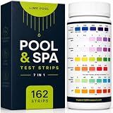 7-Way Pool Test Strips - 162 Strips Hot Tub, Spa, Pool Water Testing Kit