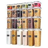Vtopmart Airtight Food Storage Containers with Lids, 24 pcs, Black
