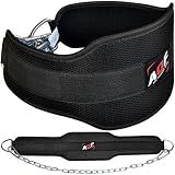 AQF Dip Belt with 36" Steel Chain - Neoprene Padded Back Support Belt