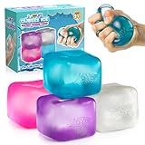 YoYa Toys Cubeez Squishy Stress Cubes 4 Pack – Sensory Fidget Toys for Kids – Fun Stretchy Squeeze Stress Balls – Colorful Ice Cube Squishies – Calming Stress Relief Toy – Great Gift for Boys & Girls
