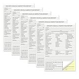suituts 300 Sets Detailed Driver Daily Vehicle Inspection Report Book/Forms, 2 Part Carbonless, 5.5 x 8.5 Inch Daily Pre-Trip Checklist Log for Truck Drivers (50 Sets Each Book, 6 Books)