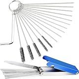 Valchoose Premium Jet Cleaning Brushes, Carb Carburetor Cleaners Made of Heavy Duty Density Nylon and Stainless Steel 13 Cleaning Wires Set + 5 Nylon Brushes + 10 Cleaning Needles