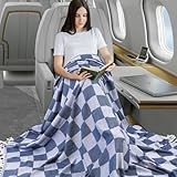 Lightweight Woven Throw Blanket Large Soft Travel Accessories Women Summer Winter Vacation Essentials European Mexico Costa Rica Bahamas Alaska Japan Amazon Africa Hawaii Trip Must Haves Navy Blue
