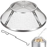 TUSGENK Fire Pit Spark Screen for Solo Stove Bonfire, 19.5 Inch