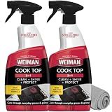 Weiman Daily Cooktop Cleaner & Degreaser, 2 Pack with Microfiber Cloth