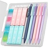 Four Candies Cute Mechanical Pencil Set, 6PCS Pastel Mechanical Pencils 0.5 & 0.7mm with 360PCS HB Leads, 3PCS Erasers and 9PCS Eraser Refills, Aesthetic School Supplies for Girls Writing
