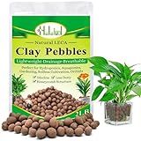 Halatool 2 LB Natural Expanded Clay Pebbles for Plants 4mm-16mm Clay Balls 100% Organic Hydroton Leca Balls for Indoor Plants Hydroponic Growing Gardening Orchids Drainage Decoration Aquaponics