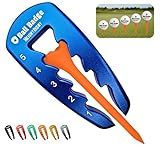 HODL 21 Ball Badge HeightRight Adjustable Golf Tee Height Tool – Precision Tee Height Setter for Consistent Swings, Durable Aluminum Design, Easy-to-Use Golf Training Aid (Blue)