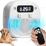 LAOFAN Dog Barking Control Devices, Bark Box with Remote Control, Rechargeable, Waterproof, Adjustable Modes & Frequencies, Anti Barking Device for Dogs Indoor Outdoor (White)
