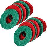 12 Pieces Battery Terminal Anti Corrosion Washers Fiber Battery Terminal Protector(Green, Red)