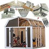 EZBUILDER 50 Structurally Stronger Truss Design Easy Shed Kit Builds 6in–14in Widths Any Length Storage Barn Shed Garage Playhouse Easy Framing Kit 2x4 Basic Barn Roof Wood NOT Included