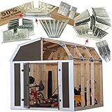 EZBUILDER 50 Structurally Stronger Truss Design Easy Shed Kit Builds 6in–14in Widths Any Length Storage Barn Shed Garage Playhouse Easy Framing Kit 2x4 Basic Barn Roof Wood NOT Included