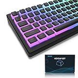 Womier Pudding Keycaps, PBT Shine Through Keycaps 165 Keys Set Custom Key caps Set OEM Profile, Universal Compatiability for 100%, 75%, 65%, 60% Keyboard-Black