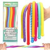 Sensory Autism Toys for Kids - Textured Stretchy Fidget Toys for Stress - Sensory Toys Special Needs for Autistic Toddlers Boys Girls Stocking Stuffers Gifts, Treasure Prizes Classroom - 8 Pack