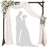 Xiomot Wooden Wedding Arch 7.2FT Square Wood Arches Arbor Backdrop Stand