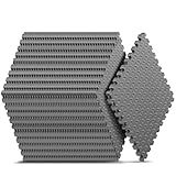 32 Pack Home Gym Mat, Puzzle Exercise Mat, 1of EVA Interlocking Foam Floor Tiles for Home Workout Equipment and Kids' Play Areas - Grey, 24 in x 24 in x ½ in - 32 Tiles (Grey, 32 Pack 128 sq ft)