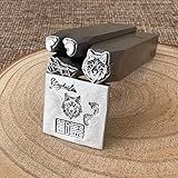 Custom Metal Stamps,Steel Stamps with Any Patterns, Logos, Texts, Numbers and Handwritten signatures can be Customized as Needed. with high Hardness, They are Suitable for Stamping on Various Metals.