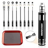 10 in 1 RC Model Repair Tools Kit with 1.5/2.0/2.5/3.0/4.0/5.5mm Hex Screwdrivers Wrench Phillips & Slotted Screwdriver, Metal Tray for RC Cars Helicopter Drone Boat