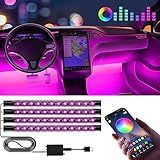 Winzwon Led Lights for Car Accessories Interior, Christmas Stocking Stuffers for Men Women Teen Girls, White Elephant Gifts for Adults, APP Control with USB Port Color Change Lights for Truck Decor