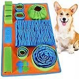 Vivifying Snuffle Mat for Dogs, Interactive Dog Puzzle Toy for Boredom and Mental Stimulation, Enrichment Feeding Game Sniff Mat Helps Slow Eating and Keep Busy
