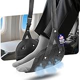 Ergonomic Airplane Foot Hammock(Memory Foam)-Ultimate Comfort Foot Hammock for Plane Travel Essentials to Relax Your Feet, Portable Airplane Foot Rest with Adjustable Strap, Perfect for Long Flight