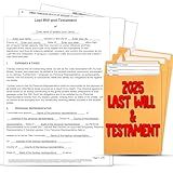 Zastic! 2025 3 Pack Last Will and Testament Kit: Blank Legal Last Will Testament Forms, Do It Yourself Legal Will Maker Templates - End of Life Planning Kit - 3 Blank Forms, Guide, & Envelopes