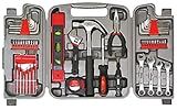 Apollo Tools 53 Piece Home Repair Tool Set with Toolbox Storage Case, Basic Tool Set for General Household Repairs and DIY, Includes Most Useful Hand Tools - Red