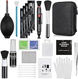 14-in-1 Camera Lens Cleaning Kit - Mirrorless & DSLR Sensor Cleaning Kit for Canon, Sony, Nikon Including Lens Blower, Detergent, Swabs, Cloth, Pen, Brush