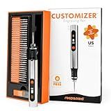 Resparked Customizer Engraving Pen (Formerly Culiau): Ultimate Cordless Portable Tool for Artists & DIYers - Engrave 50+ Surfaces - Beginner Friendly - Rechargeable - Free 30 Bits & Mastery Guide